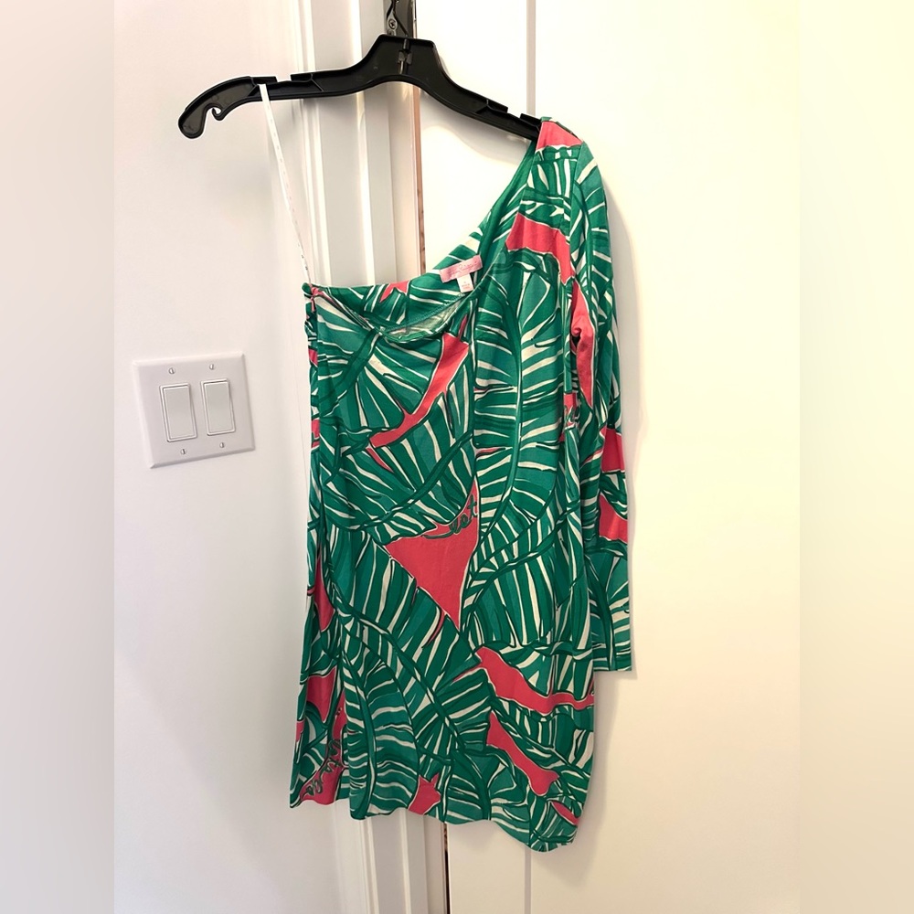 Lilly Pulitzer Whittaker One-Shoulder Dress Small - Picture 2 of 6